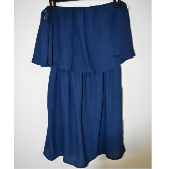 Coveted Dresses & Skirts - Navy Strapless Dress